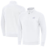 Carolina Panthers Antigua Victory Quarter-Zip Top White