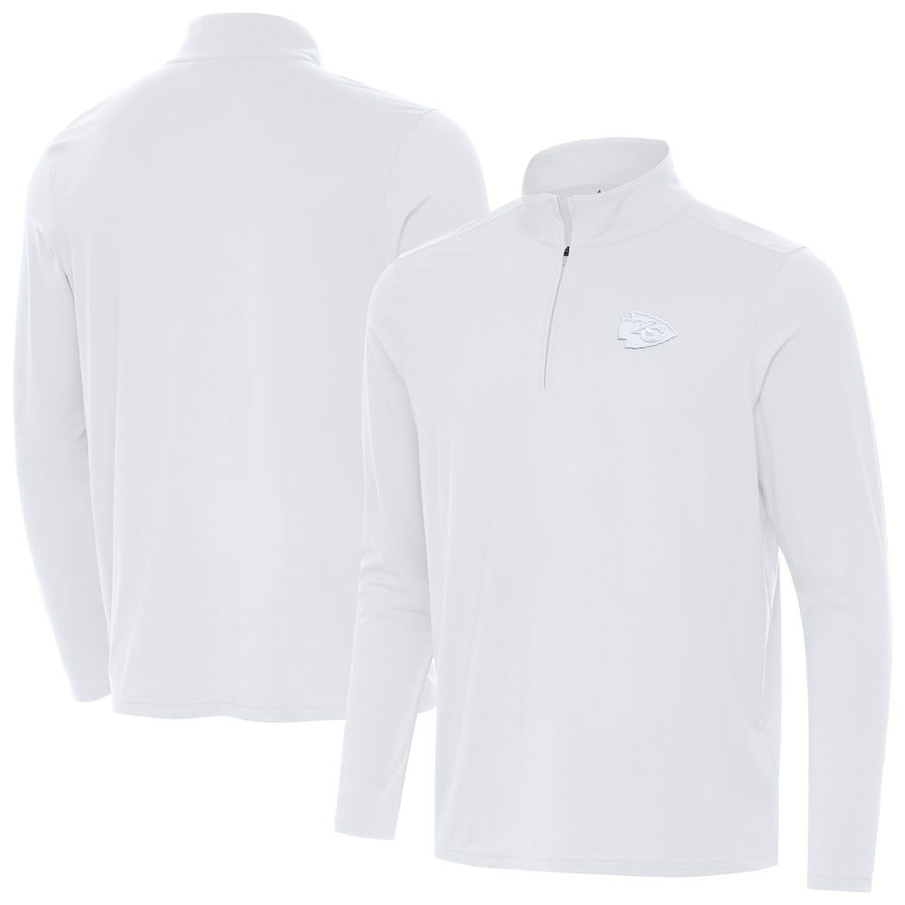 Kansas City Chiefs Antigua Intent Quarter-Zip Top White