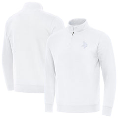Minnesota Vikings Antigua Victory Quarter-Zip Top White