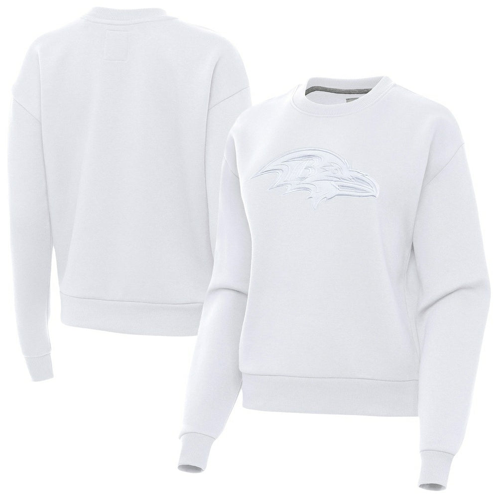 Baltimore Ravens Antigua Women's Victory Pullover Sweatshirt White