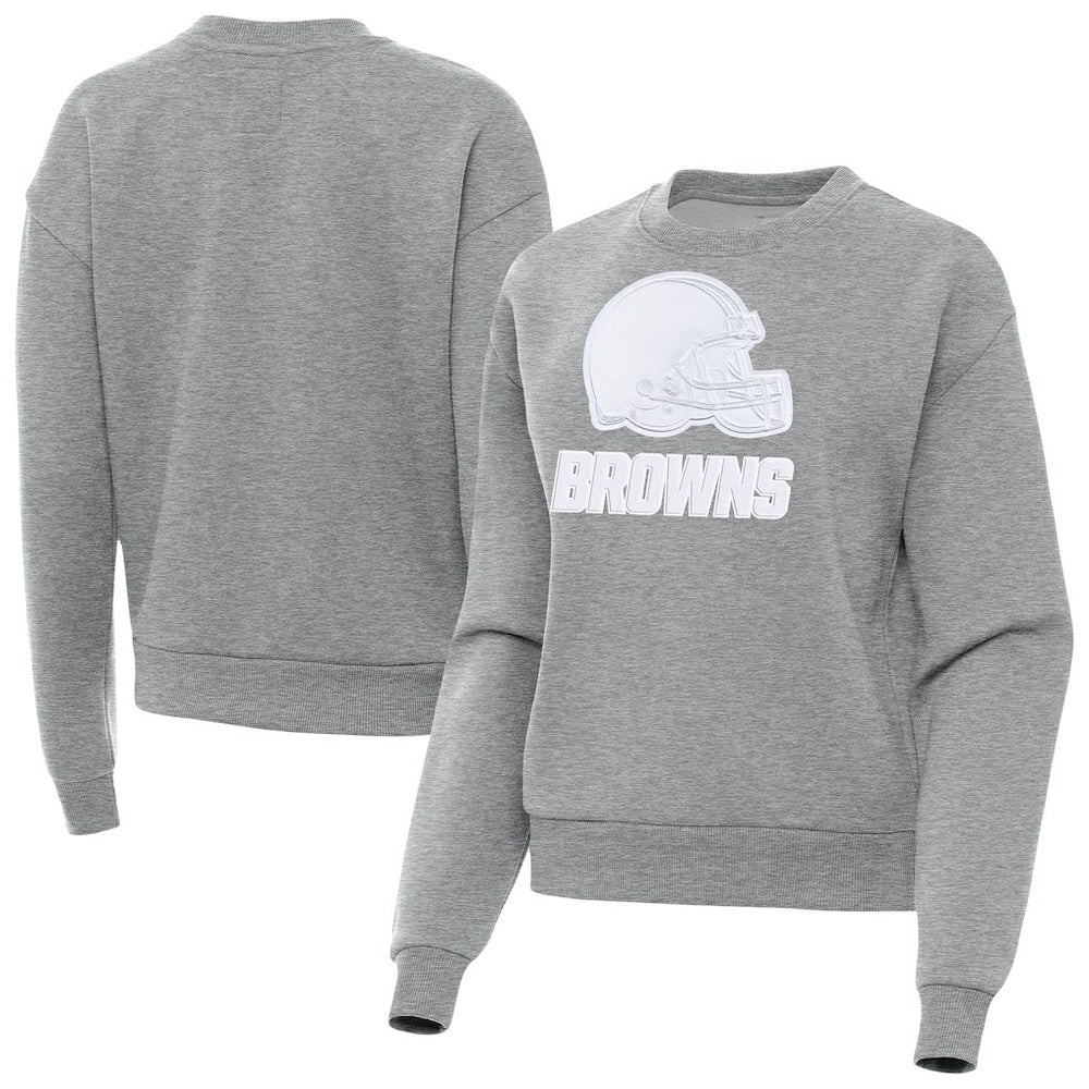 Cleveland Browns Antigua Women's Victory Pullover Sweatshirt Heather Gray