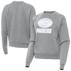 Green Bay Packers Antigua Women's Victory Pullover Sweatshirt Heather Gray