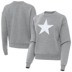 Dallas Cowboys Antigua Women's Victory Pullover Sweatshirt Heather Gray