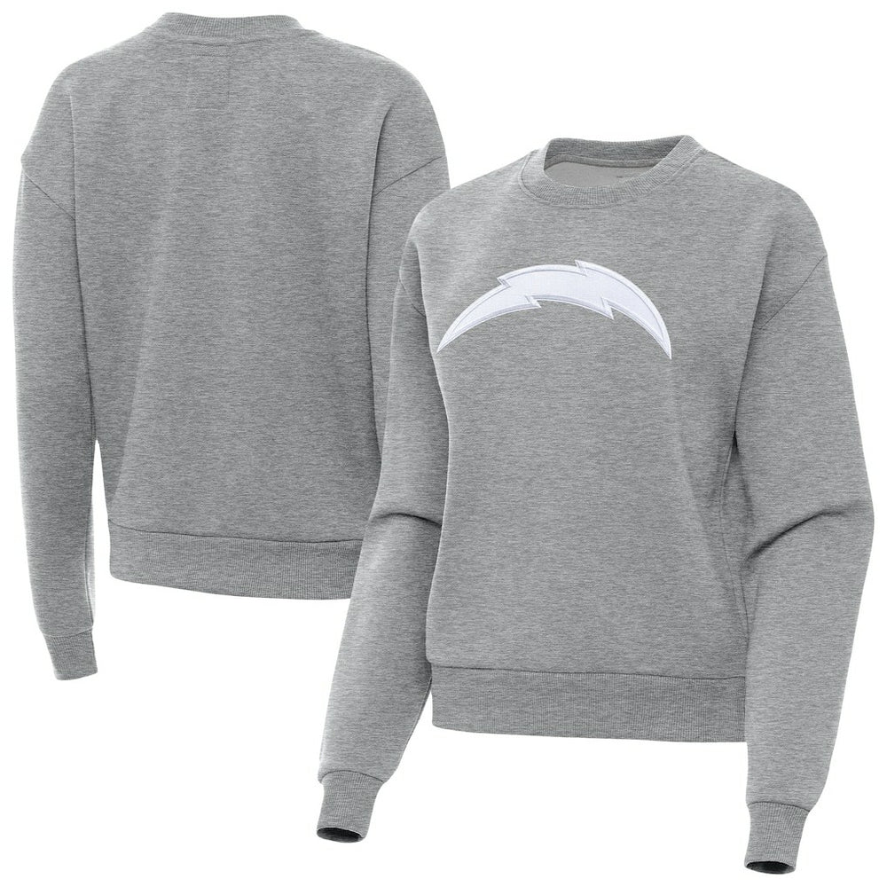 Los Angeles Chargers Antigua Women's Victory Pullover Sweatshirt Heather Gray