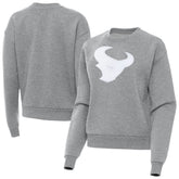Houston Texans Antigua Women's Victory Pullover Sweatshirt Heather Gray