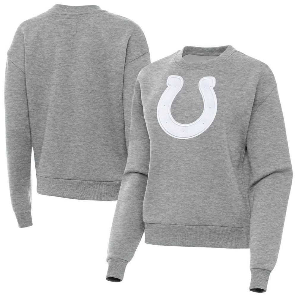 Indianapolis Colts Antigua Women's Victory Pullover Sweatshirt Heather Gray