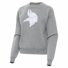 Minnesota Vikings Antigua Women's Victory Pullover Sweatshirt Heather Gray