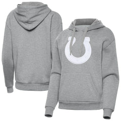 Indianapolis Colts Antigua Women's Victory Pullover Hoodie Heather Gray