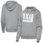 New York Giants Antigua Women's Victory Pullover Hoodie Heather Gray