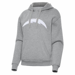 Los Angeles Chargers Antigua Women's Victory Pullover Hoodie Heather Gray