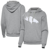 Denver Broncos Antigua Women's Victory Pullover Hoodie Heather Gray