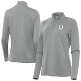 Indianapolis Colts Antigua Women's Reprocess Quarter-Zip Top Gray