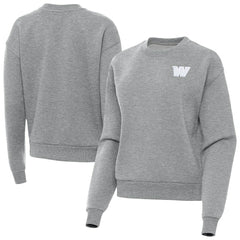 Washington Commanders Antigua Women's Victory Crew Pullover Sweatshirt Heather Gray