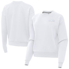 Seattle Seahawks Antigua Women's Victory Crew Pullover Sweatshirt White