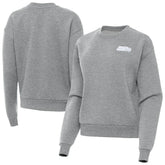 Seattle Seahawks Antigua Women's Victory Crew Pullover Sweatshirt Heather Gray