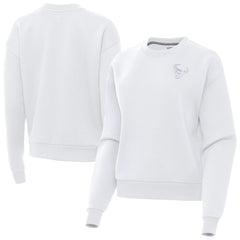 Houston Texans Antigua Women's Victory Crew Pullover Sweatshirt White
