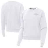 Baltimore Ravens Antigua Women's Victory Crew Pullover Sweatshirt White