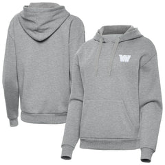 Washington Commanders Antigua Women's Victory Pullover Hoodie Heather Gray