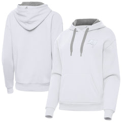 Tampa Bay Buccaneers Antigua Women's Victory Pullover Hoodie White
