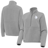 Minnesota Vikings Antigua Women's Figure Half-Zip Sweatshirt Gray