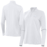 Philadelphia Eagles Antigua Women's Reprocess Quarter-Zip Top White