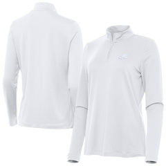 Philadelphia Eagles Antigua Women's Reprocess Quarter-Zip Top White