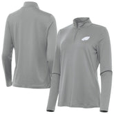 Philadelphia Eagles Antigua Women's Reprocess Quarter-Zip Top Gray