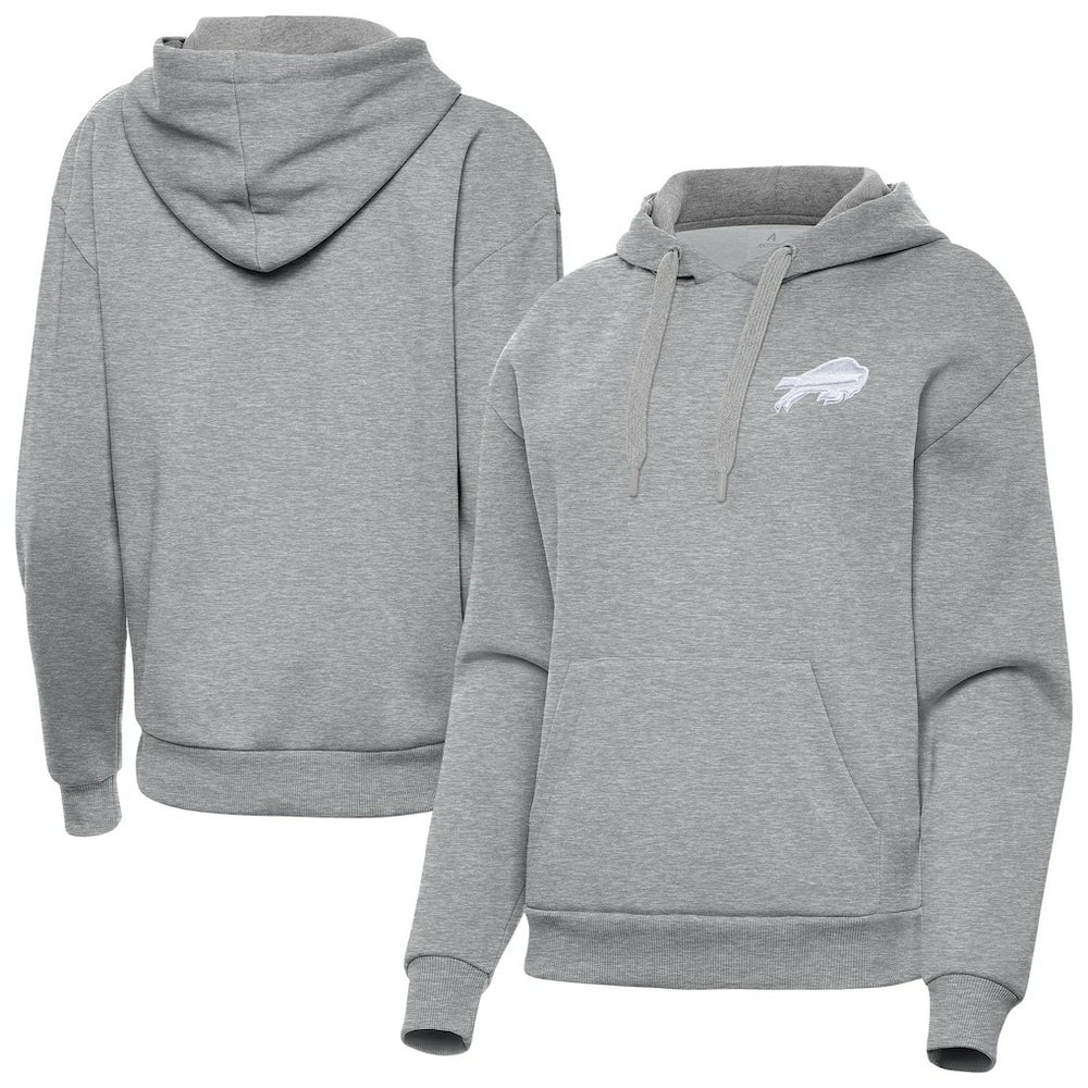 Buffalo Bills Antigua Women's Victory Pullover Hoodie Heather Gray