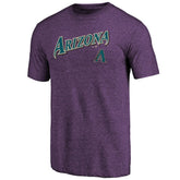 Arizona Diamondbacks Purple Cooperstown Series Sweep Tri-Blend T-Shirt T-shirts