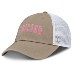 Chicago Cubs Nike Unisex Mother's Day Club Trucker Adjustable Hat - Khaki/White Hats