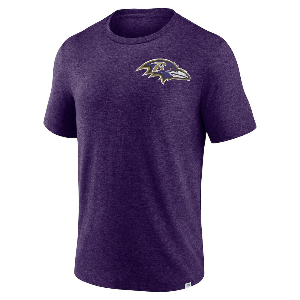 Baltimore Ravens Purple Oval Bubble Tri-Blend T-Shirt