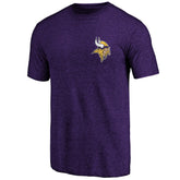 Minnesota Vikings Purple Left Chest Distressed Tri-Blend T-Shirt