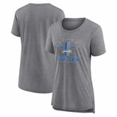Detroit Lions Women's Vintage Graphic Tri-Blend Scoop Neck T-Shirt Gray