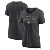 Las Vegas Raiders Women's Vintage Graphic Tri-Blend Scoop Neck T-Shirt Charcoal