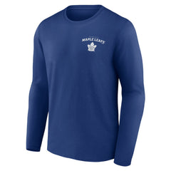 NHL Toronto Maple Leafs Blue Team Lockup Long Sleeve T-Shirt