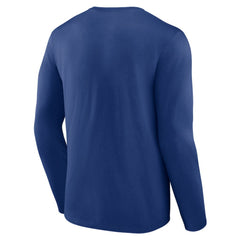 NHL Vancouver Canucks Blue Team Lockup Long Sleeve T-Shirt