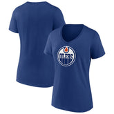 NHL Edmonton Oilers Women's Primary Logo T-Shirt - Blue