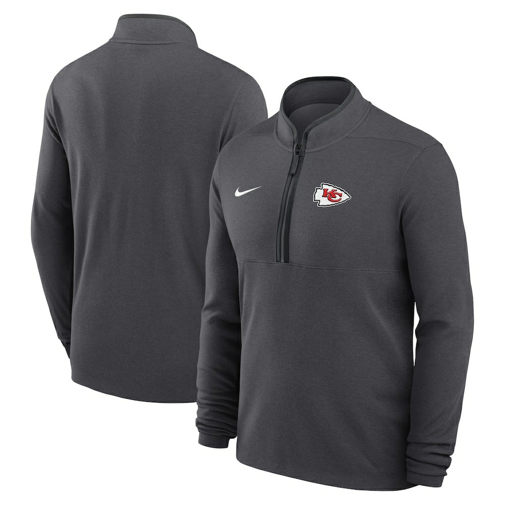 Kansas City Chiefs Lightweight Victory Dri-FIT Half-Zip Pullover Anthracite