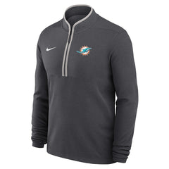 Miami Dolphins Lightweight Victory Dri-FIT Half-Zip Pullover Anthracite