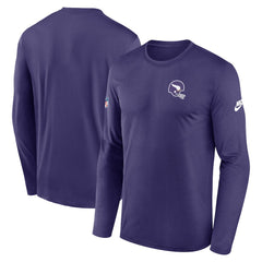 Minnesota Vikings Legend Small Logo Dri-FIT Long Sleeve T-Shirt Purple