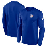 Denver Broncos Legend Small Logo Dri-FIT Long Sleeve T-Shirt Royal