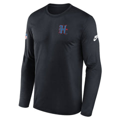 Houston Texans Legend Small Logo Dri-FIT Long Sleeve T-Shirt Navy