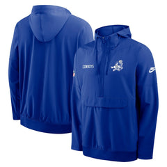 Dallas Cowboys Sideline Alt Pack Anorak Half-Zip Hoodie Jacket Royal