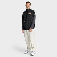 Cincinnati Bengals Sideline Anorak Half-Zip Hoodie Jacket Black