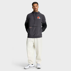 Cleveland Browns Sideline Anorak Half-Zip Hoodie Jacket Anthracite