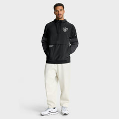 Las Vegas Raiders Sideline Anorak Half-Zip Hoodie Jacket Black