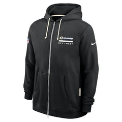 Los Angeles Rams Sideline Standard Issue Utility Player Dri-FIT Full-Zip Hoodie Black