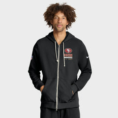San Francisco 49ers Sideline Standard Issue Utility Player Dri-FIT Full-Zip Hoodie Black