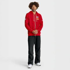 Kansas City Chiefs Sideline Standard Issue Utility Player Dri-FIT Full-Zip Hoodie Red