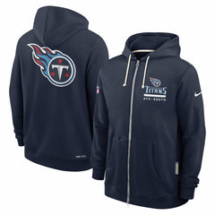 Tennessee Titans Sideline Standard Issue Utility Player Dri-FIT Full-Zip Hoodie Navy